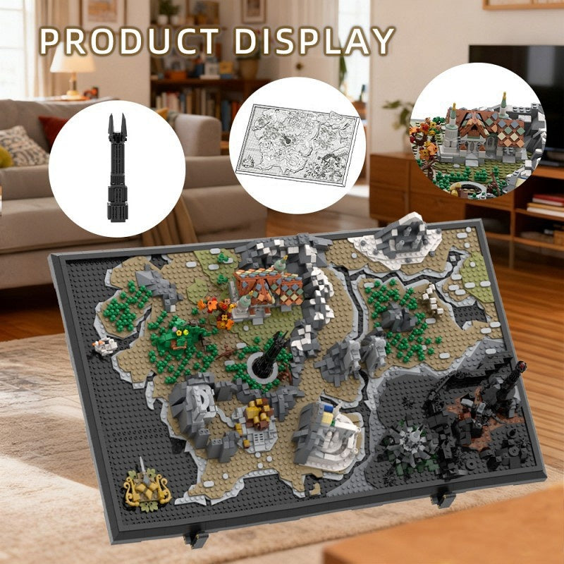 Fantasy World Map MOC Building Kit | Miniature Landscape Diorama - 1