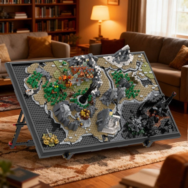 Fantasy World Map MOC Building Kit | Miniature Landscape Diorama - 2