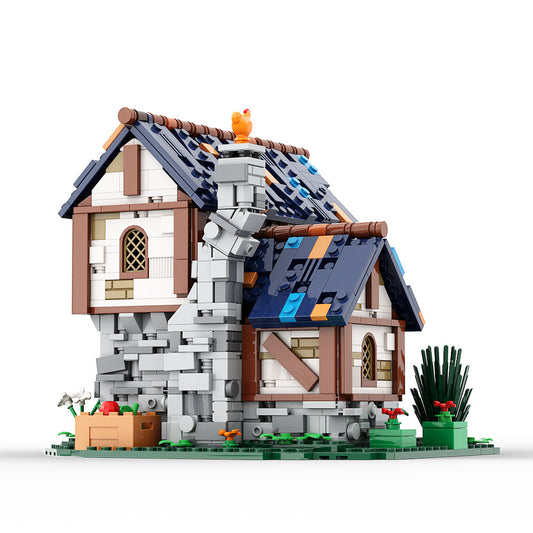 farm cottage building set | lego compatible - 1