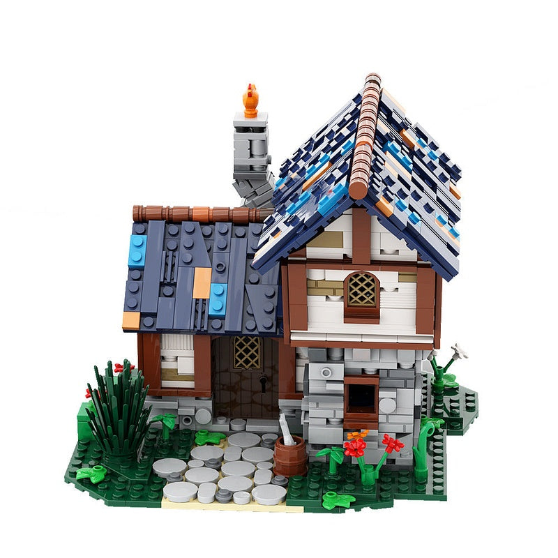 Farm Cottage MOC Building Kit | Rustic Countryside House Architecture - 5