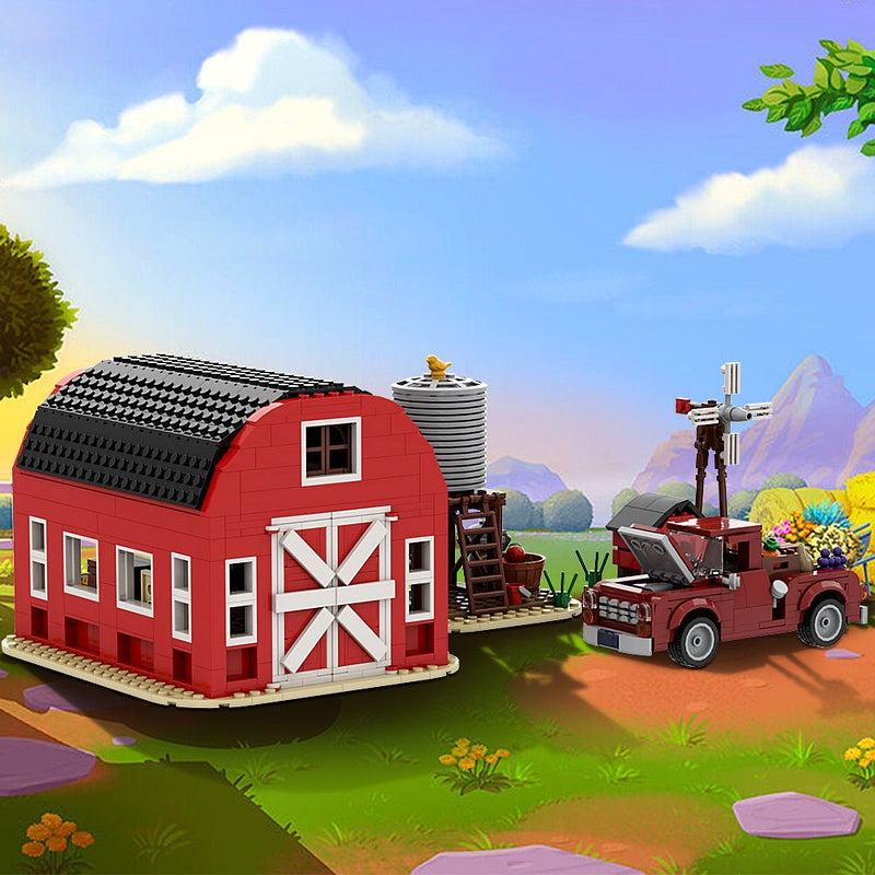 Farm House MOC Building Kit | Rustic Countryside Architecture Model - 2