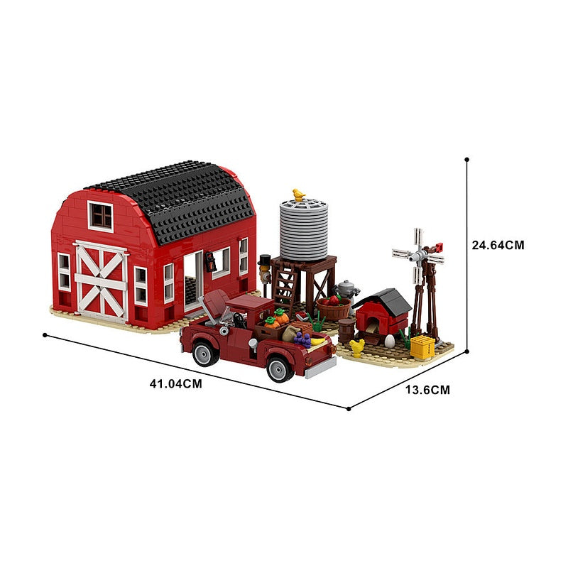 Farm House MOC Building Kit | Rustic Countryside Architecture Model - 4