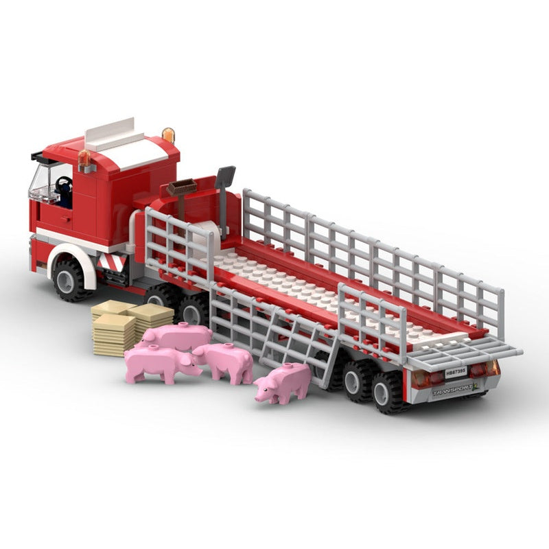 Farm Transport Truck & Trailer MOC Building Kit | Utility Vehicle - 3