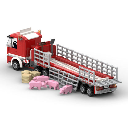 Farm Transport Truck & Trailer MOC Building Kit | Utility Vehicle - 3