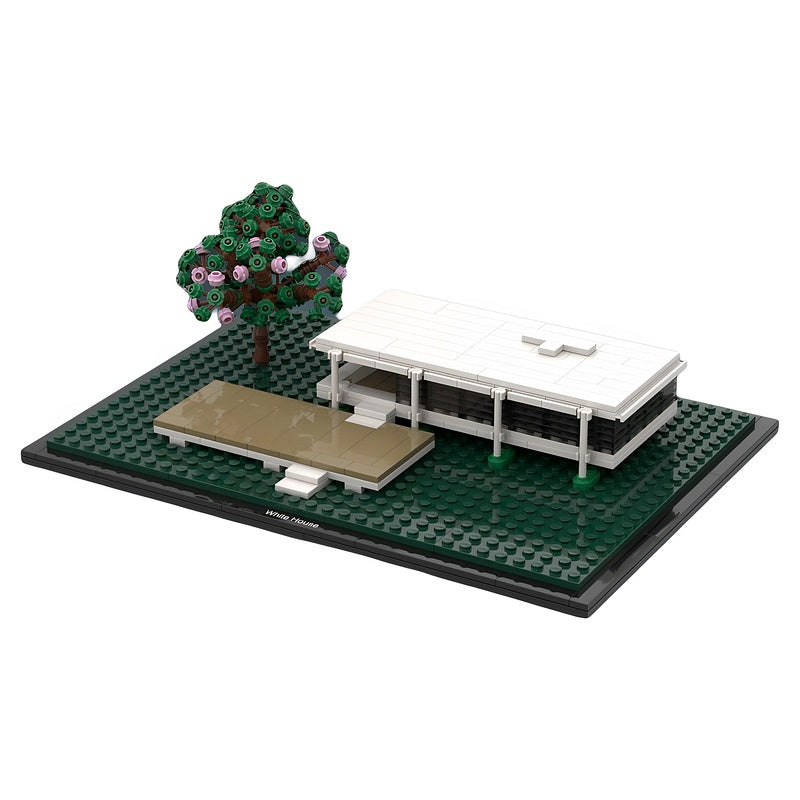 Farnsworth House Modernist Glass House MOC Building Kit - 1