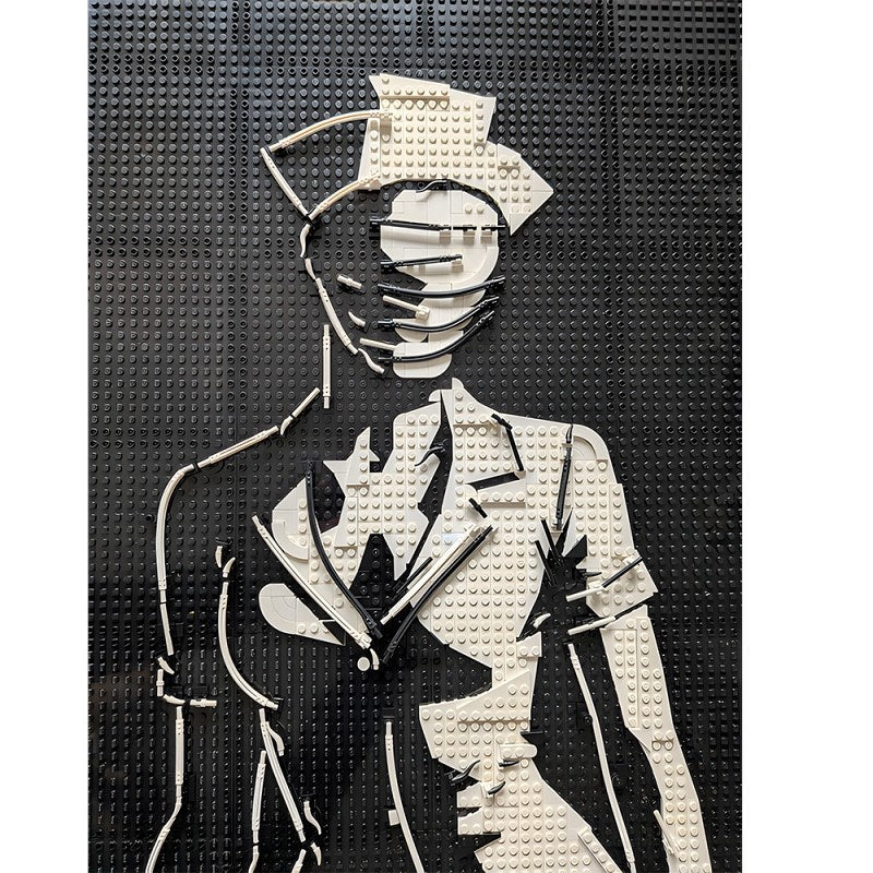 Female Horror Figure Art Relief MOC Building Kit - 5