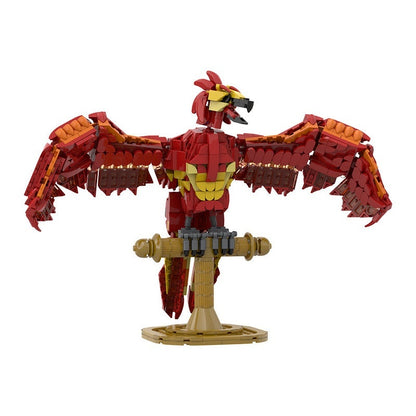 Fiery Phoenix Magical Firebird MOC Fantasy Creature Building Kit - 2