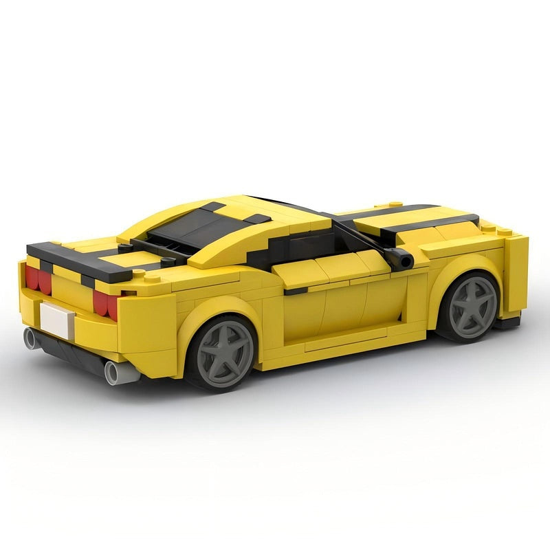 Fifth-Gen Yellow V8 Muscle Car Building Kit | LEGO-Compatible MOC - 4