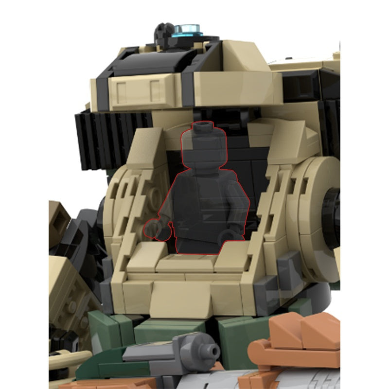 Fire Mech Warrior Building Kit | LEGO-Compatible MOC - 3