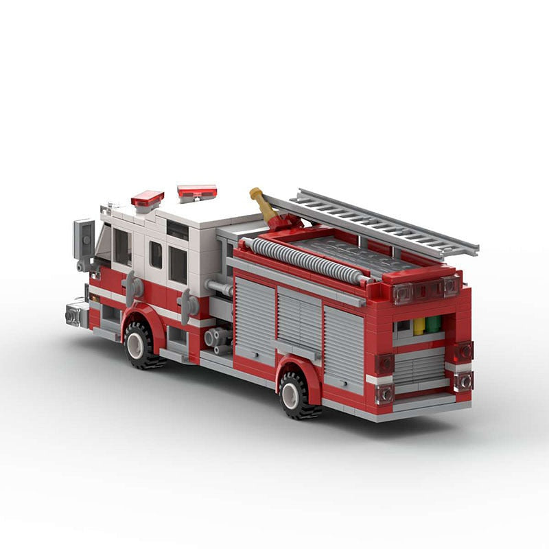 Fire Pump Truck MOC Building Kit | Emergency Vehicle Model - 4
