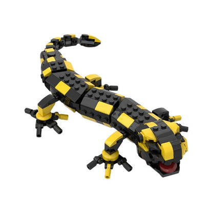 Fire Salamander MOC Building Kit | Fantasy Creature Display Model - 2