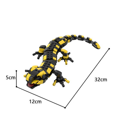 Fire Salamander MOC Building Kit | Fantasy Creature Display Model - 5