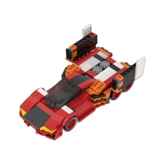 Fire Superion Sports Car Building Kit | LEGO-Compatible MOC - 1