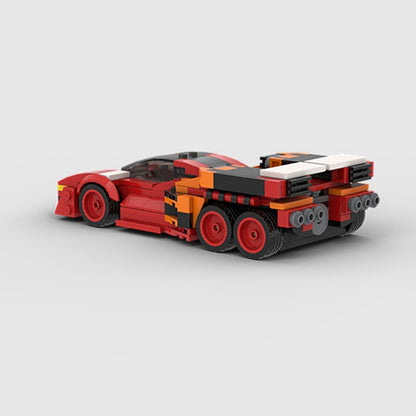 Fire Superion Sports Car MOC Building Kit | Performance Vehicle Model - 3