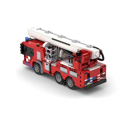 Fire Truck Aerial Platform Elevator MOC Building Kit | Rescue Vehicle - 3