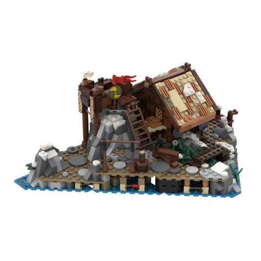 Fisherman's Cabin Building Kit | Vikings Village | LEGO-Compatible MOC - 1