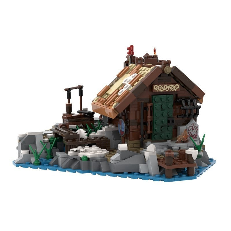 Fisherman's Cabin Viking Village MOC Building Kit | Coastal House Model - 3