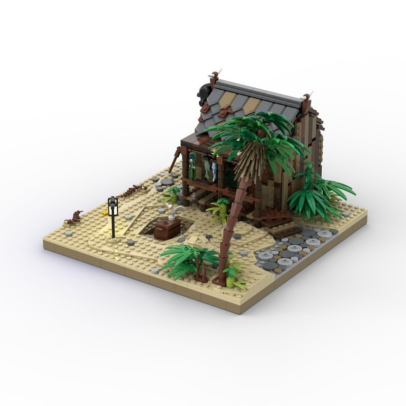 Fisherman's Hut Coastal Village MOC Building Kit | Seaside Diorama - 3
