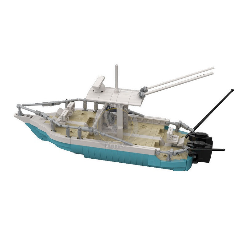 Fishing Trawler Boat MOC Building Kit – Coastal Ship Display Model Set - 3