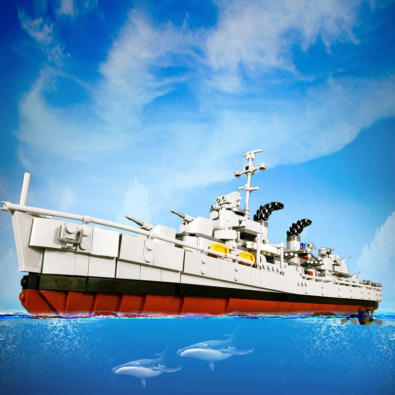 Fletcher-Class Destroyer MOC Building Kit | WWII Naval Warship Model - 2