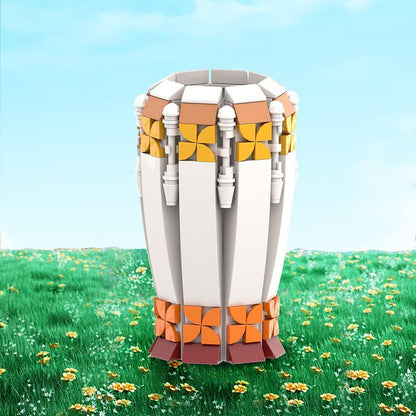 Flower Vase MOC Building Kit | Sunflower, Rose & Tulip Display Model - 3