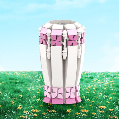 Flower Vase MOC Building Kit | Sunflower, Rose & Tulip Display Model - 4