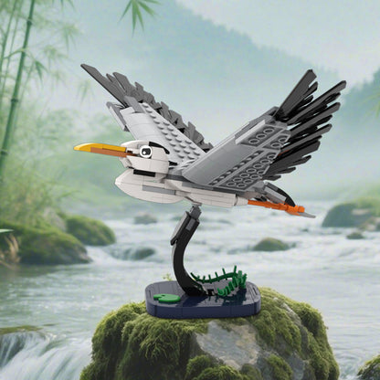 Flying Heron Building Kit | LEGO-Compatible MOC - 2