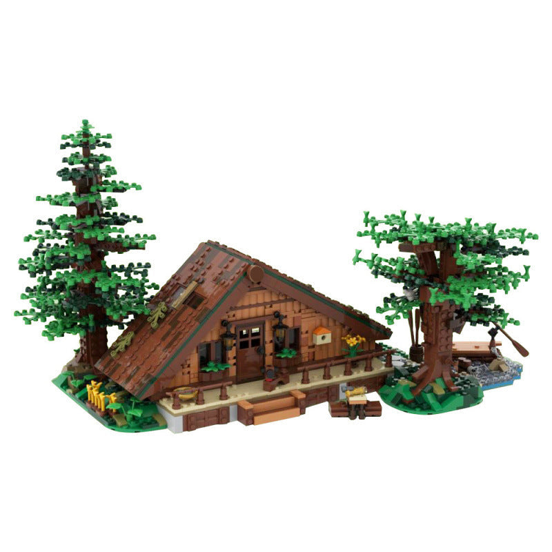 Forest Cabin Building Kit | LEGO-Compatible MOC - 1