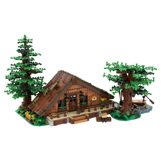 Forest Cabin MOC Building Kit | Rustic Woodland House Architecture Model - 1