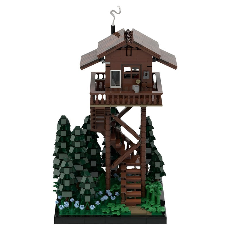 Forest Fire Lookout Tower MOC Building Kit - 1