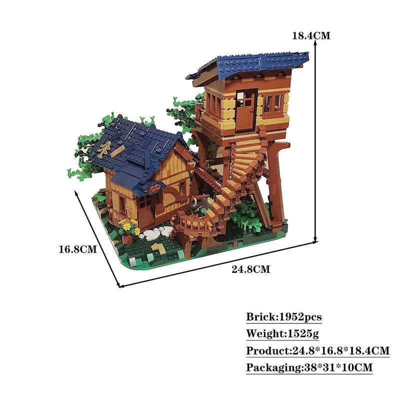 Forest Lookout MOC Building Kit | Woodland Tower Architecture Model - 4