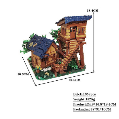 Forest Lookout MOC Building Kit | Woodland Tower Architecture Model - 4