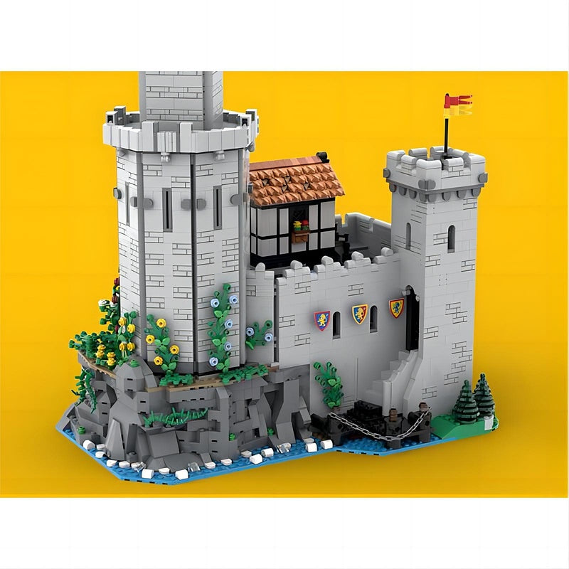 Fortified Coastal Lighthouse MOC Medieval Tower Building Kit - 2