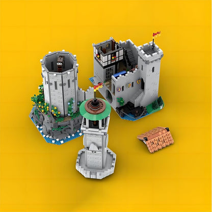 Fortified Coastal Lighthouse MOC Medieval Tower Building Kit - 5