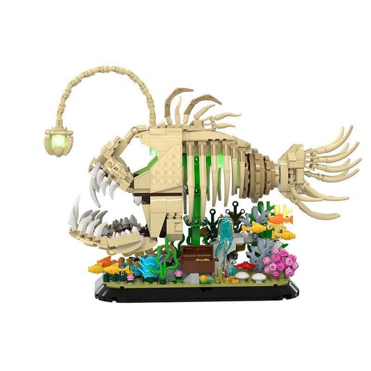 Fossil Anglerfish MOC Deep Sea Creature Building Kit | 2158 PCS Display Model - 1