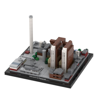 Frankfurt Power Plant Industrial Skyline Building Kit | LEGO-Compatible MOC - 5