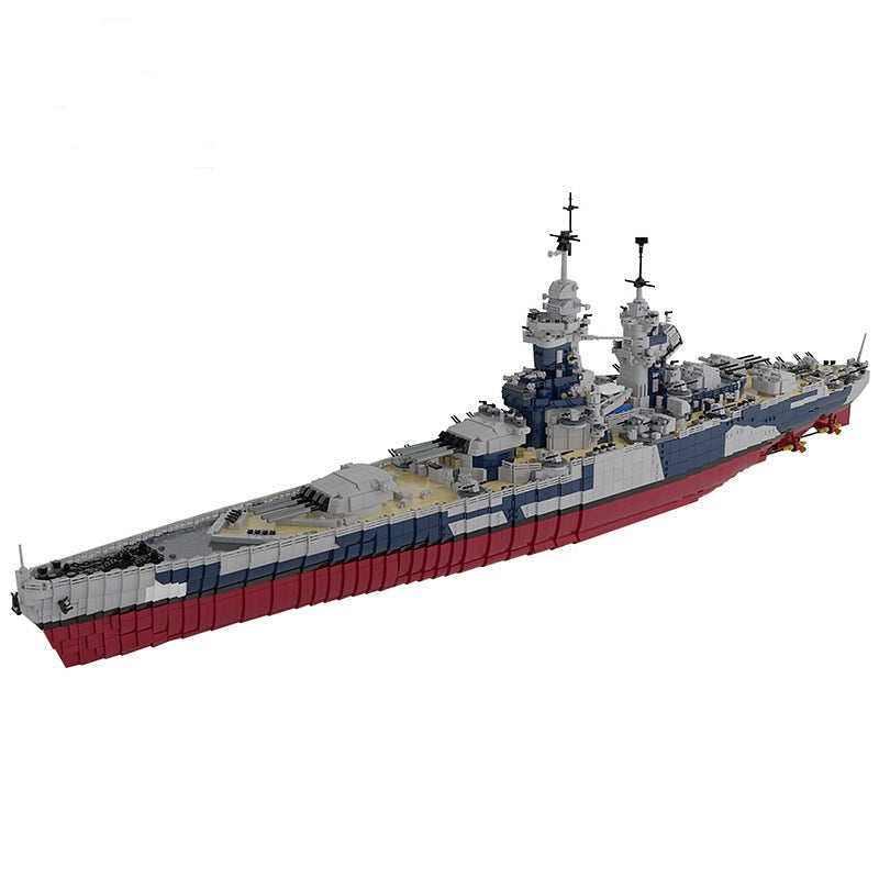 French Battleship Richelieu 1:200 MOC Building Kit | Naval Model - 1