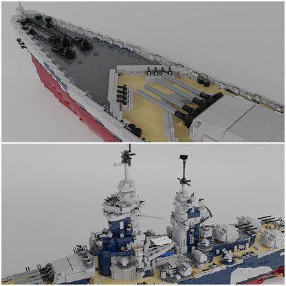 French Battleship Richelieu 1:200 MOC Building Kit | Naval Model - 2