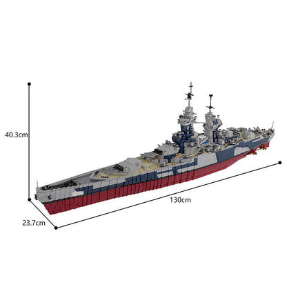 French Battleship Richelieu Building Kit | 1:200 | LEGO-Compatible MOC - 5