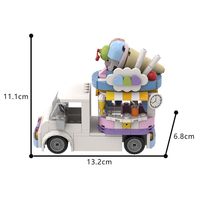 French Fries Truck MOC Building Kit | Street Food Vehicle Model - 4
