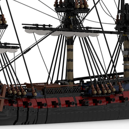 French Frigate LEmeraude 28-Gun Historical MOC Building Kit - 2
