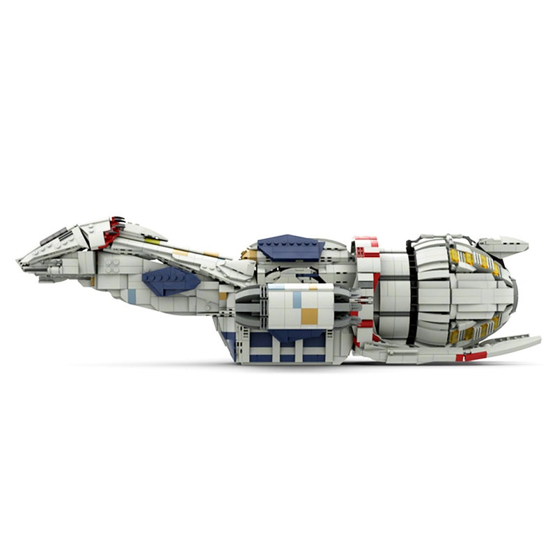 Frontier Space Cargo Transport Ship Building Kit |  Mid Scale LEGO-Compatible MOC - 5