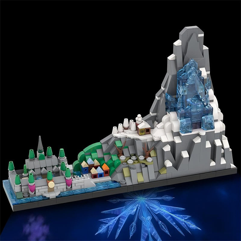 Frozen Kingdom Skyline MOC Building Kit | Winter Fantasy Architecture Model - 3