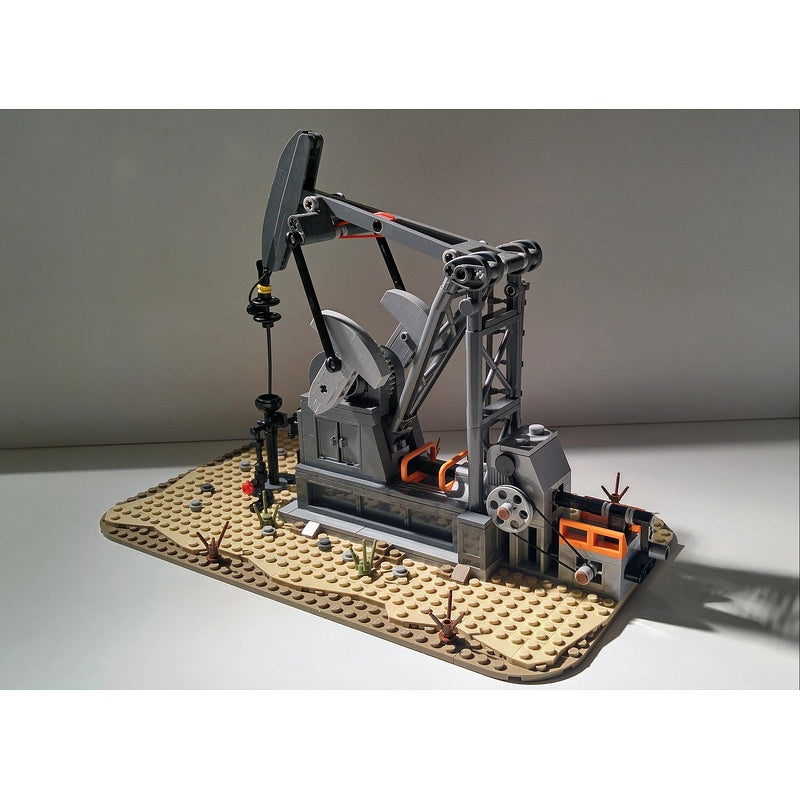 Functioning Oil Pump Jack MOC Industrial Machinery Building Kit - 3