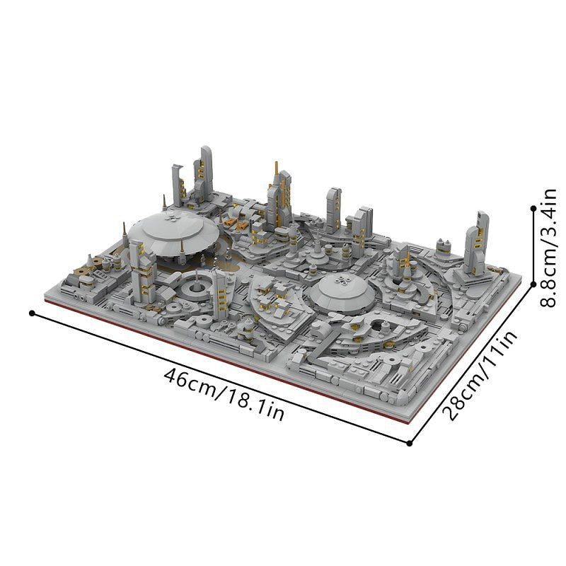 Futuristic Galactic Senate City MOC Diorama Building Kit - 4