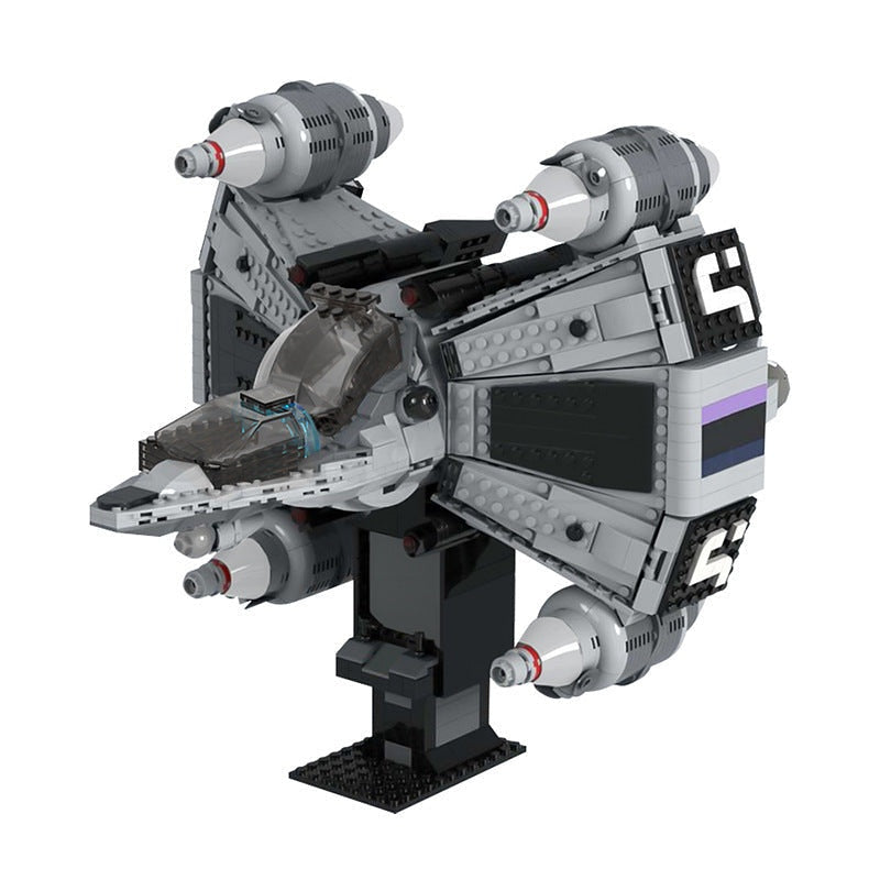 Futuristic Gunstar-Inspired Starfighter MOC Building Kit | Sci-Fi Spacecraft - 1