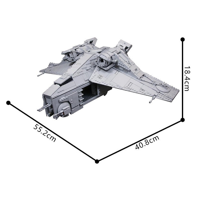 Futuristic Orbital Assault Gunship MOC Building Kit - 4