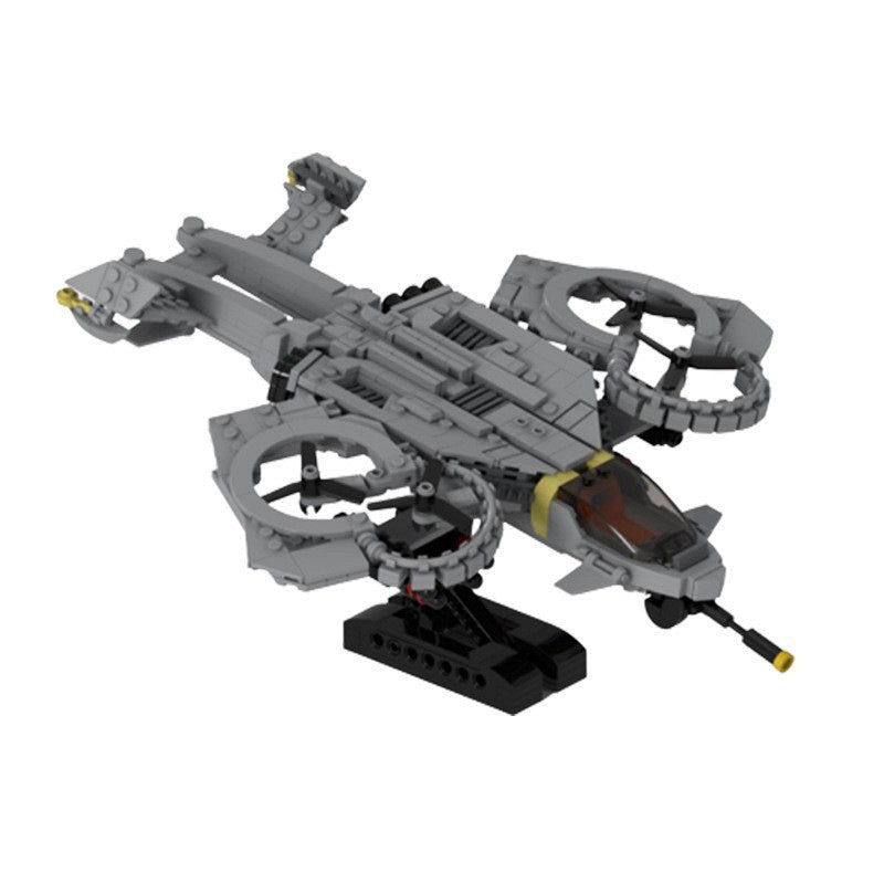 Futuristic Quad Rotor Sea Assault Helicopter Building Kit | LEGO-Compatible MOC - 4