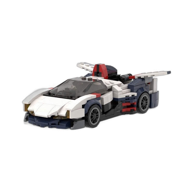 Futuristic Racing Car GSX Anime Inspired Building Kit | 8-Stud LEGO-Compatible MOC - 2