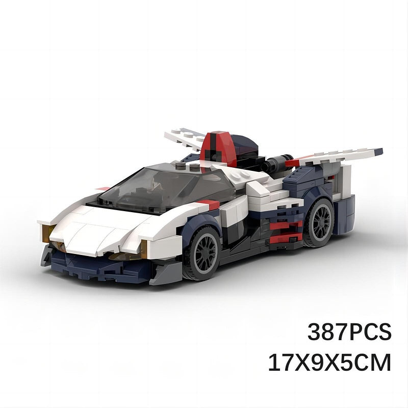 Futuristic Racing Car GSX Anime Inspired Building Kit | 8-Stud LEGO-Compatible MOC - 3